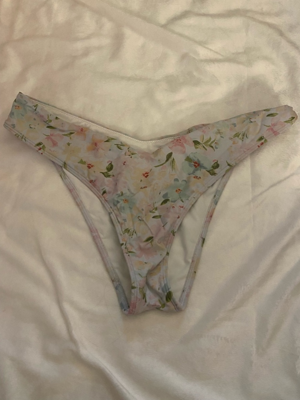 Abercrombie & Fitch Floral Pastel Bikini Bottoms - Light Blue, Pink, Green